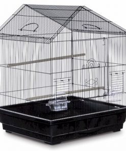 Offset Roof Parakeet Cage - Red