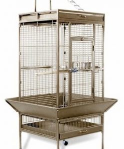 Medium Wrought Iron Select Bird Cage - Pewter