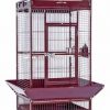 Large Select Wrought Iron Play Top Bird Cage - Pewter