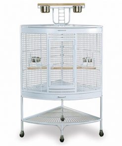 White Corner Parrot Cage