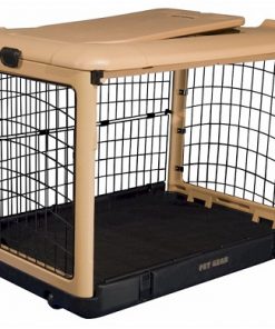 Deluxe Steel Dog Crate With Pad - Large