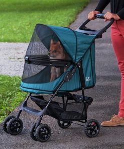 Happy Trails No-Zip Pet Stroller - Emerald