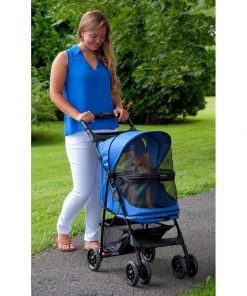 Happy Trails No-Zip Pet Stroller - Sapphire