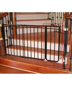 Wrought Iron Decor Gate Extension - Black