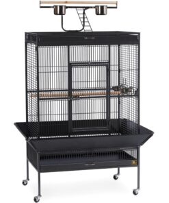 Select Wrought Iron Play Top Parrot Cage - Pewter