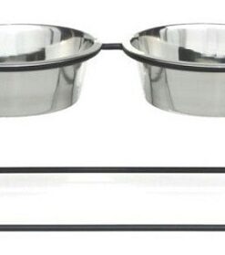 Butterfly Double Elevated Dog Feeder - Medium