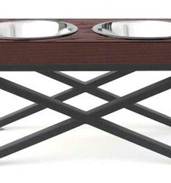 Woodsman Double Raised Dog Bowl - Large